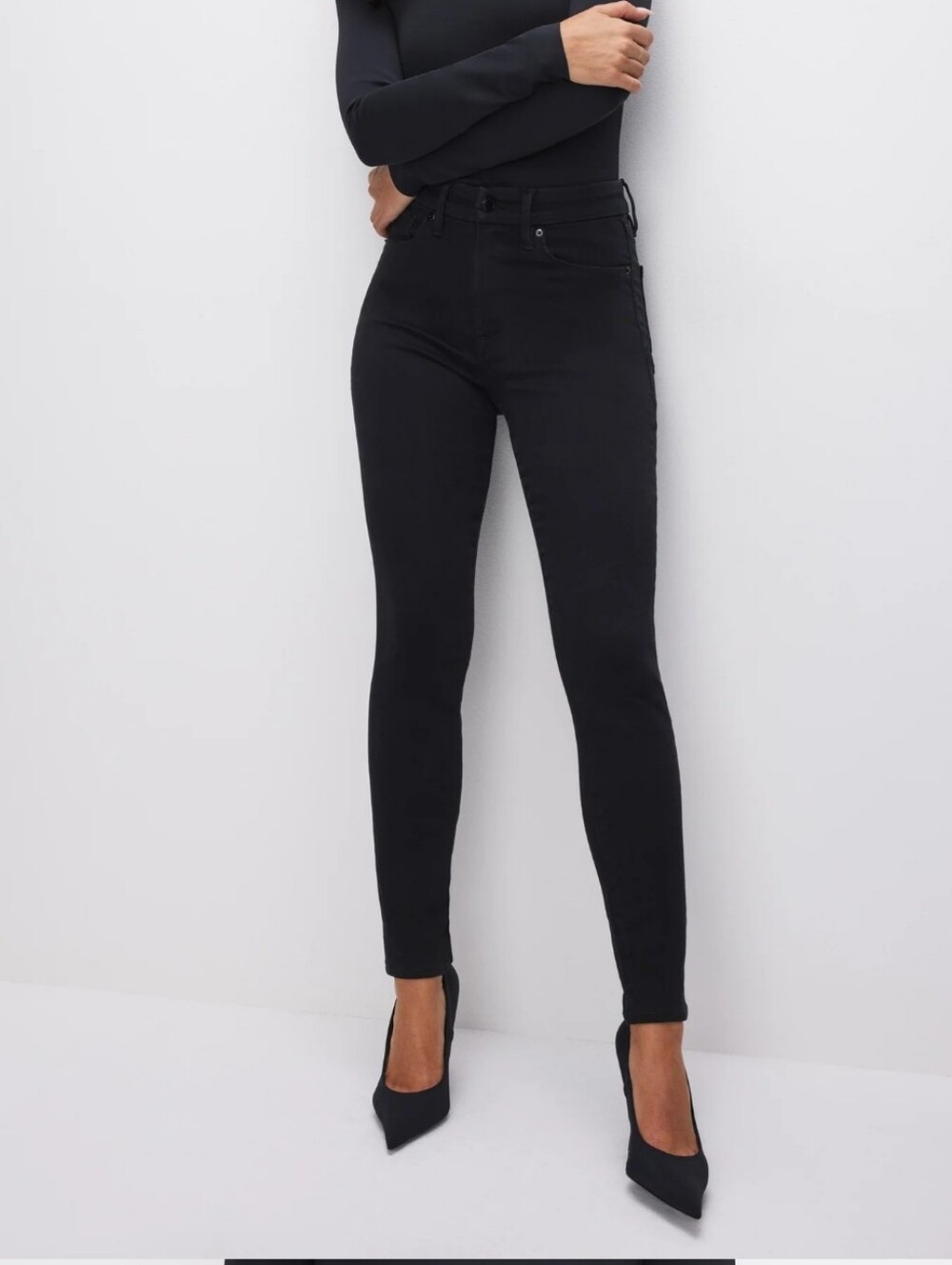 Good American Good Legs Skinny Jeans Dark Blue Size 4 27